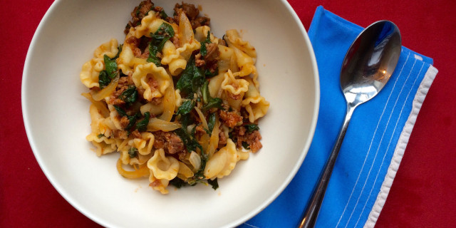 Pasta with Sausage and Chard