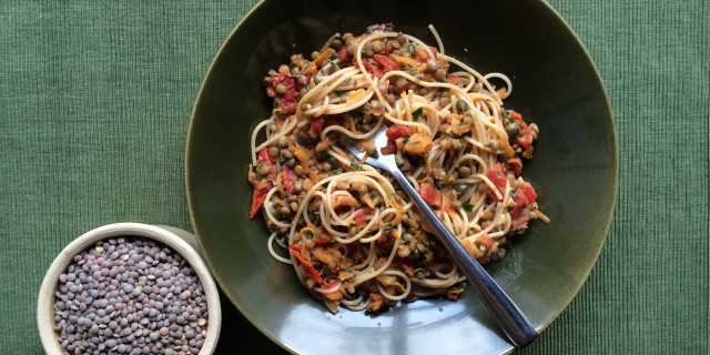Spaghetti with Lentils