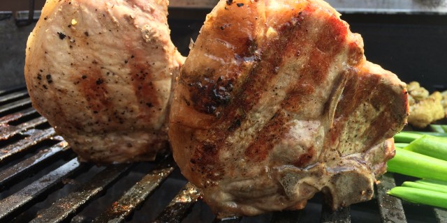 Grilled ‘Half-Crocked’ Pork Chops